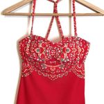 Athleta | Martina Bandeau Red Boho Tankini Top Photo 0