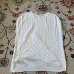 Kinross White Pointelle Boxy Crochet Tight Knit Sleeveless Sweater Top Medium Photo 6