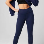 Fabletics NWT Oasis PureLuxe High Waisted 7/8 Leggings Deep Navy Blue Sz Small Photo 0