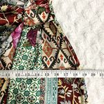 ZARA Green Printed Patchwork Satin Short Sleeve Faux Wrap Mini Summer Dress XS Photo 6