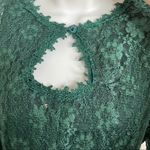 Vintage Green Lace Skater Dress Keyhole Long Photo 9