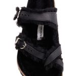 Birkenstock NWOB Mayari Shearling Black Nubuck Leather Sandals Photo 3