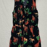 Modcloth Black Jungle Print Romper, Large Photo 0