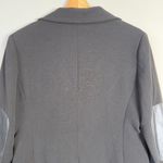 Drew NWT Midas Faux Leather Elbow Patch Blazer Jacket Women's Small Black Career Photo 9