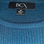 BCX Long Sleeve Ribbed Leather Pocket Tunic Sweater Dress Jade Blue Green Medium Photo 9