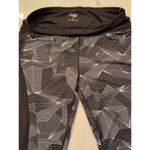 Danskin  Size M 8-10 Womens Black/White See Through Inserts Yoga Leggings Photo 3