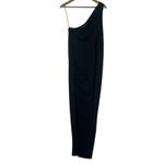 Fashion to figure NWT Maxi Dress Womens 2x Black One Shoulder Asymmetric Event Photo 1