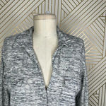 James Perse James‎ Perse Melange Button Down Top in Gray Size 2 / US Medium Photo 3