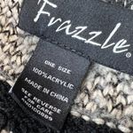 Frazzle Women's Pancho One Size Pull Over Sweater Tan Grey Size M Photo 3