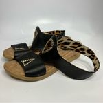 Modzori‎ reversible shoes sandals leopard print and all black womens size 9 Photo 10