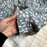 Free People  Bennett Lace Up‎ Tie Dot Shorts Cloud Blue White Pleated Pockets M Photo 5