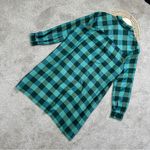 J. Jill Green Buffalo Check Plaid Shirt Dress Longsleeve Pockets Scots Pine XS Photo 7