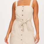 Habitual  Cream Textured Button Dress Size Large Photo 0