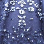 Mac Duggal  9192 Woman’s Blue Sequined High Neck Flutter Sleeve A Line Gown Photo 7