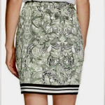 Guess  Reese Snake & Vine Print Front Zipper Stripe Hem Mini Skirt Size 2 XS Photo 3