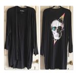Torrid Black skull Graphic Long Sleeve open front cover up  women size 6x Photo 2
