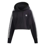 Adidas  Black Hoodie with White Accents Photo 6