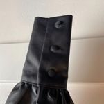 NBD NWT Black Fia Faux Leather Square Neck Long Sleeve Blouse Photo 4