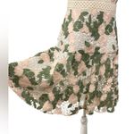 Shoshanna  Green and Cream Floral Lace Midi Dress Women's Roseia Cocktail Size 4 Photo 5