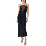 Stella McCartney Crepe Dress in Black 36 2 4 New Womens Plunging Illusion Midi Photo 11