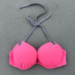 Victoria's Secret 34C The Gorgeous Add 2 Cups Halter Top Bikini 34C Hot Pink B&W Photo 0