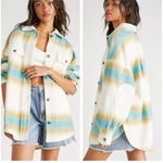Free People  Ruby West Coast Oversized Shacket XL Western Stripe Cozy Indie Boho Photo 2