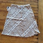 Jaclyn Smith  Summer Crepon Elastic Waist Aztec Print Midi Skirt Size Medium Photo 5