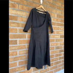 Cynthia Ashby linen blend dress medium Black Photo 4