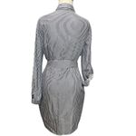 Baukjen Shirt Dress 6 Blue White Stripe Button Tie Belt Modern Nautical Preppy Photo 4