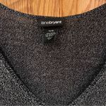 Lane Bryant  V-Neck Silver Gray & Black Colorblock‎ Metallic Sweater Size 14/16 Photo 6
