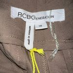 BCBGeneration Brown Cropped Wide Leg High Waist Button Up Pants Size 10 Photo 2