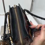 Patricia Nash Red Gold Paisley Leather Satchel Bag Tote Tassel Photo 8