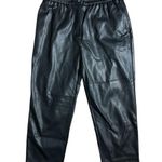 Faux Leather Jogger Pants Black Size 6 Photo 0