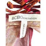 BCBGeneration  Jumpsuit Womens Medium Orange Red Boho Beach Festival Geometric Photo 10