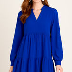 Karlie Tier Blue Dress - Size L Photo 0