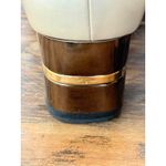 Salvatore Ferragamo Vintage  Beige Leather Square Toe Block Heel Pumps Size 7.5 B Photo 7