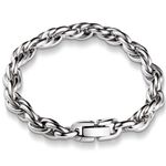 Link Chain Bracelet for Men Women Streetwear Unisex Hip Hop Style Silver Photo 0