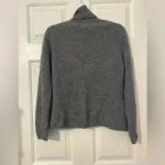 Madison‎ Cashmere Gray Turtleneck Sweater Cropped Slim Fit Pullover Fuzzy XL Photo 1