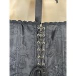 Fredricks of Hollywood Victorian Whimsigoth Corset Womens 36 Black Floral Lace Photo 5