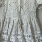 Maje  White Lace Embroidered Floral Eyelet Mini Dress Size: 2 Photo 7