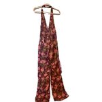Flynn Skye Mauve Cottagecore rose floral halter romper wide leg, romantic XS Photo 3
