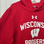 Under Armour  Red Wisconsin Badgers Pullover Hooded Sweatshirt - Size Medium Photo 1