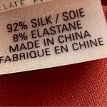 Elie Tahari Silk Tank with Wooden Detail Burnt Orange Small Photo 9