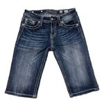 Miss Me  Jeans Shorts Girls Size 16 JK8161M3 Bermuda Rhinestones Embroidered *not Photo 0