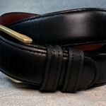 Coach  Vintage Black Cowhide Leather Belt with Solid Gold Brass Buckle 32” 80cm Photo 3