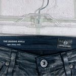 AG Adriano Goldschmied AG The Legging Ankle Super Skinny Black Faux Leather Jeans Size 25 Photo 6