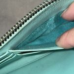 Tiffany & Co. Wallet Sterling Silver Logo Lock & Wrap Around Zipper 8x4 Leather Photo 9