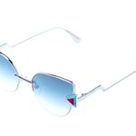 Fendi FF 0242/S SCB/NE Cat-Eye Sunglasses SILVER BLUE / Blue Gradient 52mm Photo 8