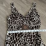 Enfocus Studio En Focus Studio Dress Size 8 Cow Print Sleeveless Fit And Flare Brown White Photo 5