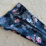 JoyLab  Floral Print High-Waisted Stripe 7/8 Leggings in Moody Mum Photo 4